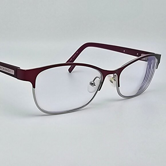 *SOLD* Armani Exchange AX1010 6050 Satin Berry Jam Silver Eyeglasses Frame - Picture 6 of 12